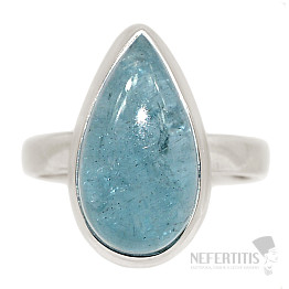 Akvamarín prsteň striebro Ag 925 R1894