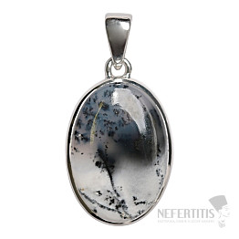 Opál dendritické prívesok striebro Ag 925 P19