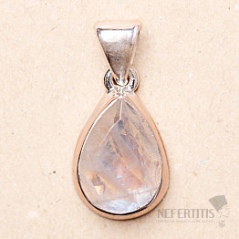 Měsíční kámen duhový broušený přívěsek stříbro Ag 925 P1914