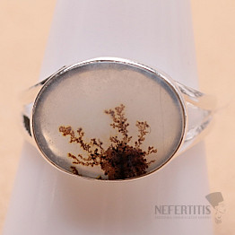 Agate dendritic ring silver Ag 925 R1950