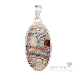 Agate lacy Laguna Lace pendant silver Ag 925 P1979