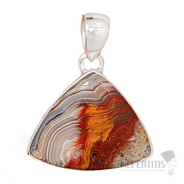 Achát krajkový Laguna Lace přívěsek stříbro Ag 925 P1983