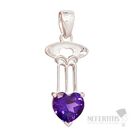 Designer pendant amethyst cut silver Ag 925 P2