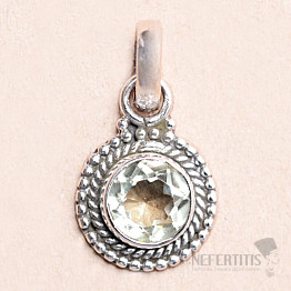 Grüner Amethyst - Prasiolith Anhänger Silber Ag 925 MIX2