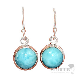 Larimar náušnice stříbro Ag 925 E2