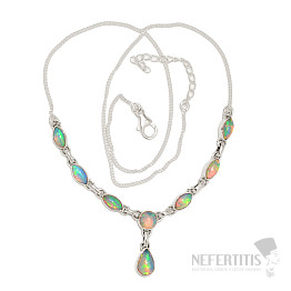 Opál etiópsky náhrdelník striebro Ag 925 N20