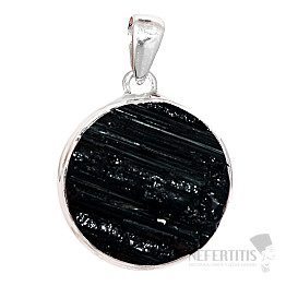 Tourmaline skoryl pendant silver Ag 925 P2024