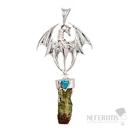 Design pendant moldavite silver Ag 925 P2047
