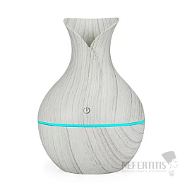 Aroma Diffusor VASE Dekor weiß Holz