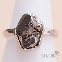 Meteorit Campo del Cielo prsteň striebro Ag 925 R2067