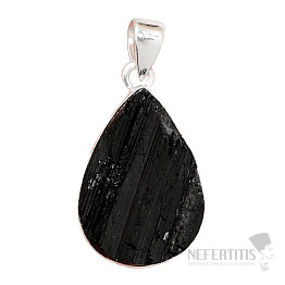 Tourmaline skoryl pendant silver Ag 925 P2068