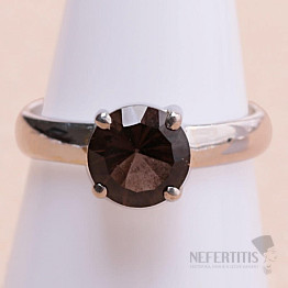 Dark brown ring silver Ag 925 KO207