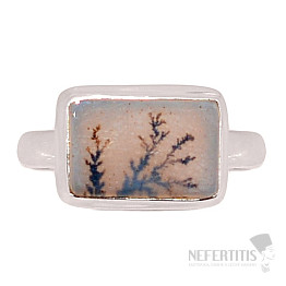 Agate dendritic ring silver Ag 925 R2074