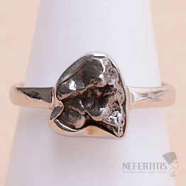 Meteorite Campo del Cielo ring silver Ag 925 R2083