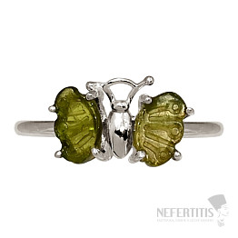 Tourmaline butterfly ring silver Ag 925 P209