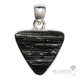 Tourmaline skoryl pendant silver Ag 925 P2096