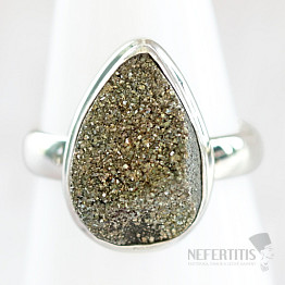 Pyrite rainbow ring silver Ag 925 R210