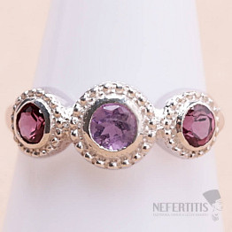 Amethyst cut ring silver Ag 925 KO212