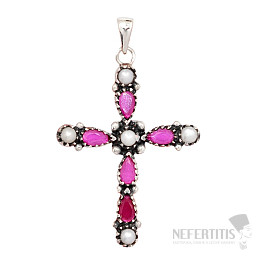 Designový přívěsek rubín stříbro Ag 925 P2121