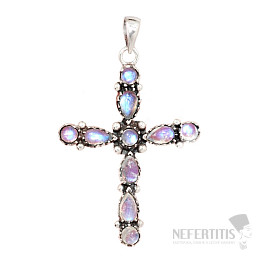 Dizajnový prívesok mesačný kameň dúhový striebro Ag 925 P2122