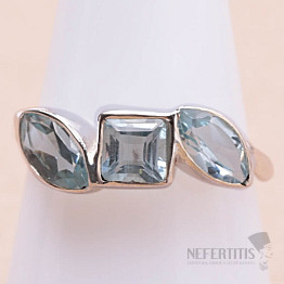 Topaz modrý prsteň striebro Ag 925 KO213