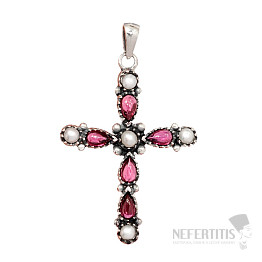 Designer pendant tourmaline pink silver Ag 925 P2133
