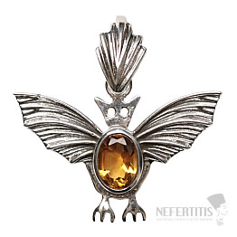 Designer pendant citrine silver Ag 925 P2142