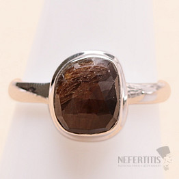 Zawadi gold sapphire ring silver Ag 925 R217