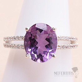 Amethyst cut ring silver Ag 925 21928