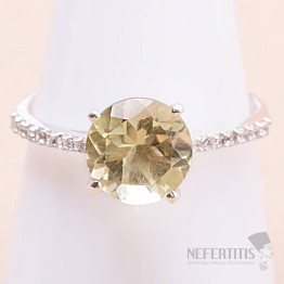 Topaz žlutý Lemon prsten stříbro Ag 925 21994
