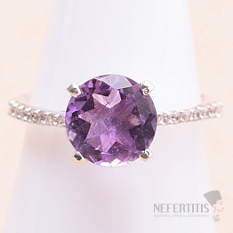 Amethyst cut ring silver Ag 925 21998