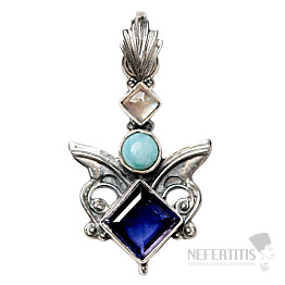 Designer pendant iolite silver Ag 925 P2203