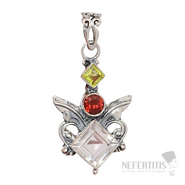 Dizajnový prívesok krištáľ striebro Ag 925 P2209