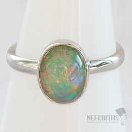 Ethiopian opal ring silver Ag 925 R2231