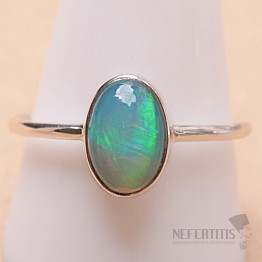 Ethiopian opal ring silver Ag 925 R2237