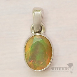 Ethiopian opal cut pendant silver Ag 925 P2239