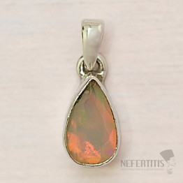 Ethiopian opal cut pendant silver Ag 925 P2243