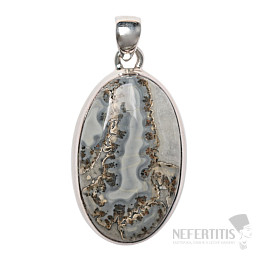 Indonesischer Malingano-Jaspis-Anhänger, Silber Ag 925 P225