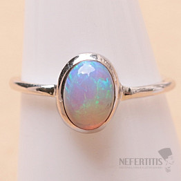 Opál etiópsky prsteň striebro Ag 925 R2273