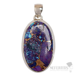 Tyrkys purpurový přívěsek stříbro Ag 925 P2278