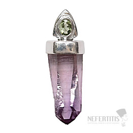 Designer pendant amethyst raw silver Ag 925 P2307