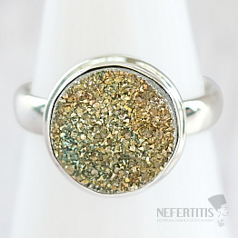 Pyrit-Regenbogenring Silber Ag 925 R231