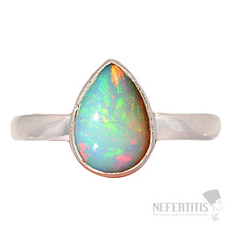Ethiopian opal ring silver Ag 925 R2336