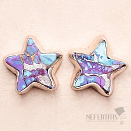 Turquoise blue-purple earrings silver Ag 925 23366