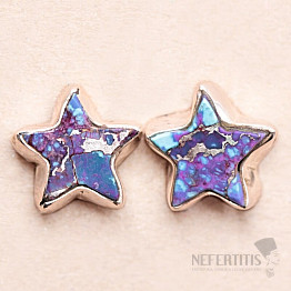 Turquoise blue-purple earrings silver Ag 925 23367