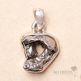 Meteorit Campo del Cielo přívěsek stříbro Ag 925 P2345