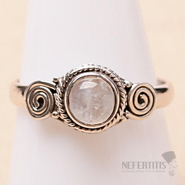 Moonstone rainbow ring silver Ag 925 R2347