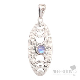 Designer pendant moonstone rainbow silver Ag 925 P2355