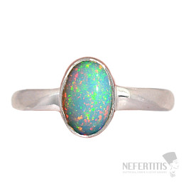 Ethiopian opal ring silver Ag 925 R2355