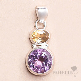 Amethyst geschliffener Anhänger Silber Ag 925 KO238